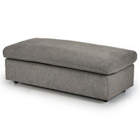 POLSTERHOCKER - Schwarz/Grau, Kunststoff/Textil (131/44/61cm) - home24