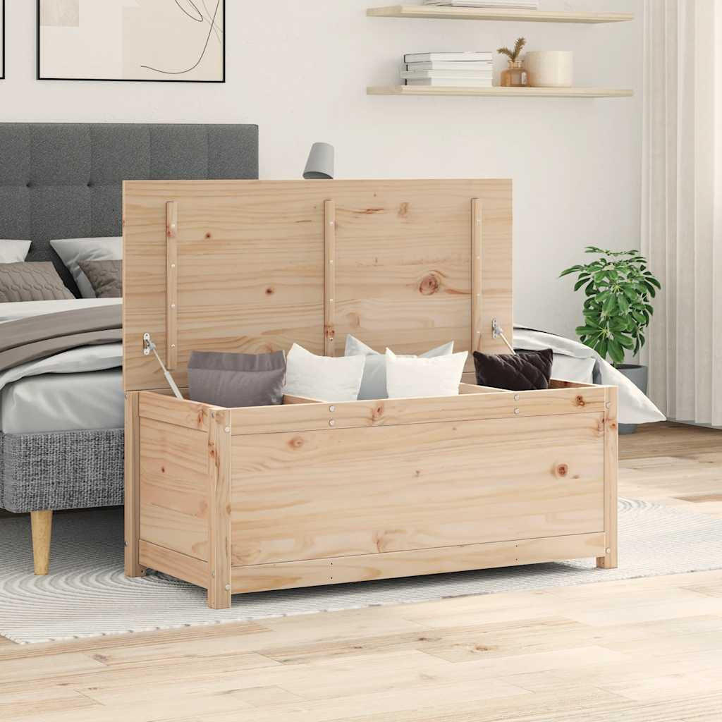 Thumbnail - vidaXL Truhe, Braun, Holz, 110x45.5x50 cm, Esszimmer, Bänke, Sitzbänke