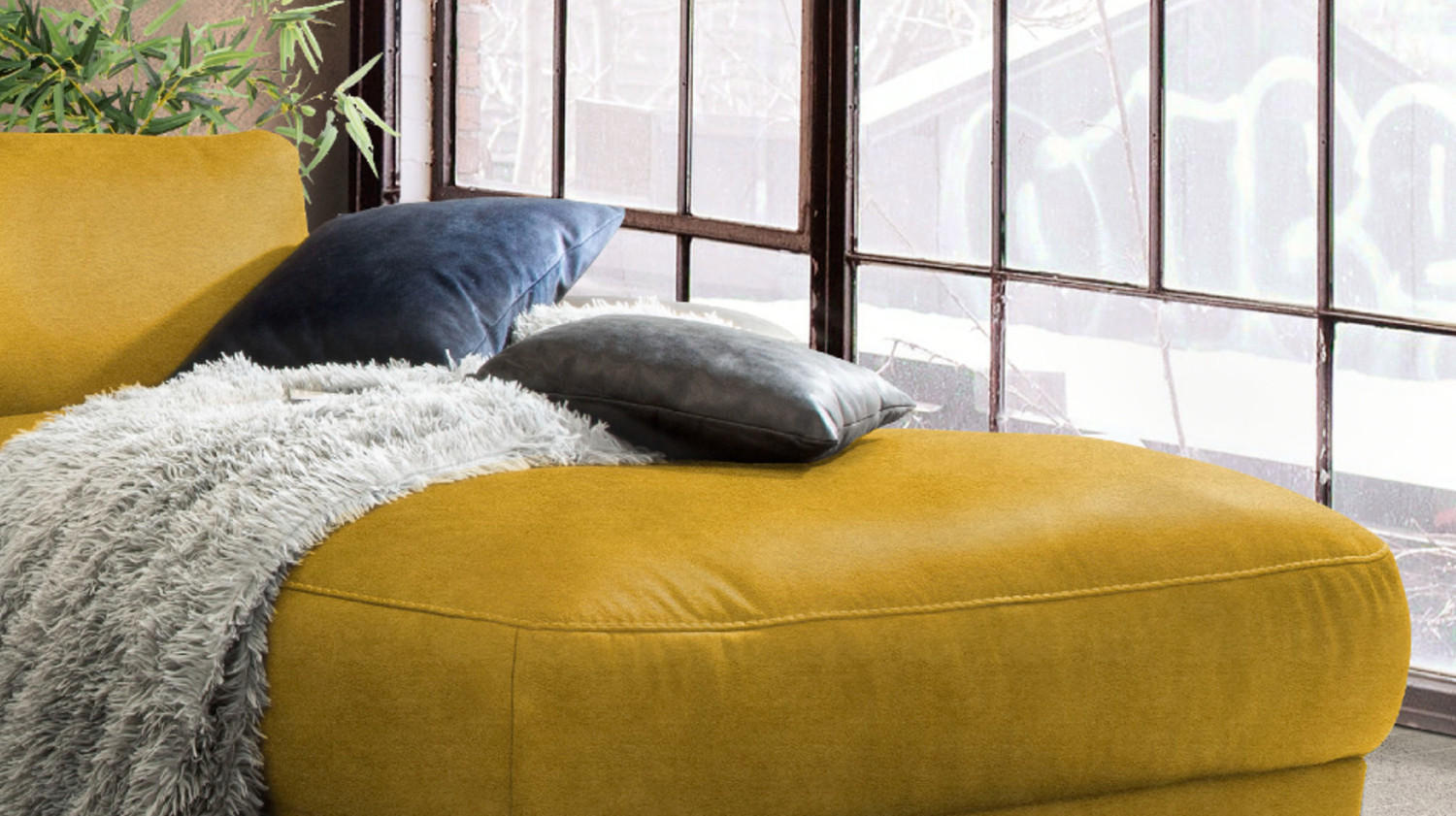 ECKSOFA MOTORISCH. RELAXFUNKTION LOLA Gold Webstoff - Goldfarben/Schwarz, Textil (233/178cm) - KAWOLA