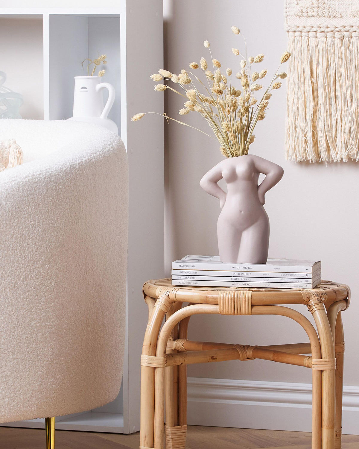 BLUMENVASE Porzellan beige Kilkis - Beige, Keramik (24cm) - Beliani