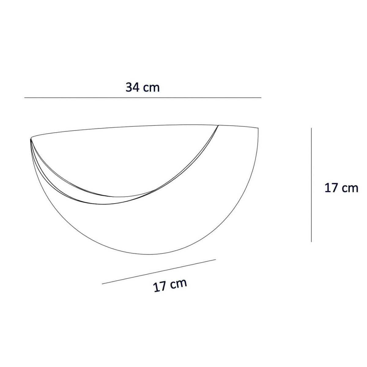 WANDLEUCHTE Gillian, Weiß, 34cm - Weiß, Glas (17/17/34cm) - KOSILUM