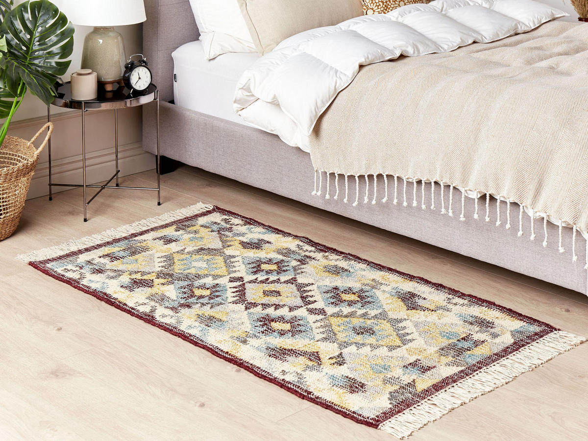 TEPPICH geflochten Fener 150/80 cm - Multicolor, Naturmaterialien (80/150cm) - Beliani