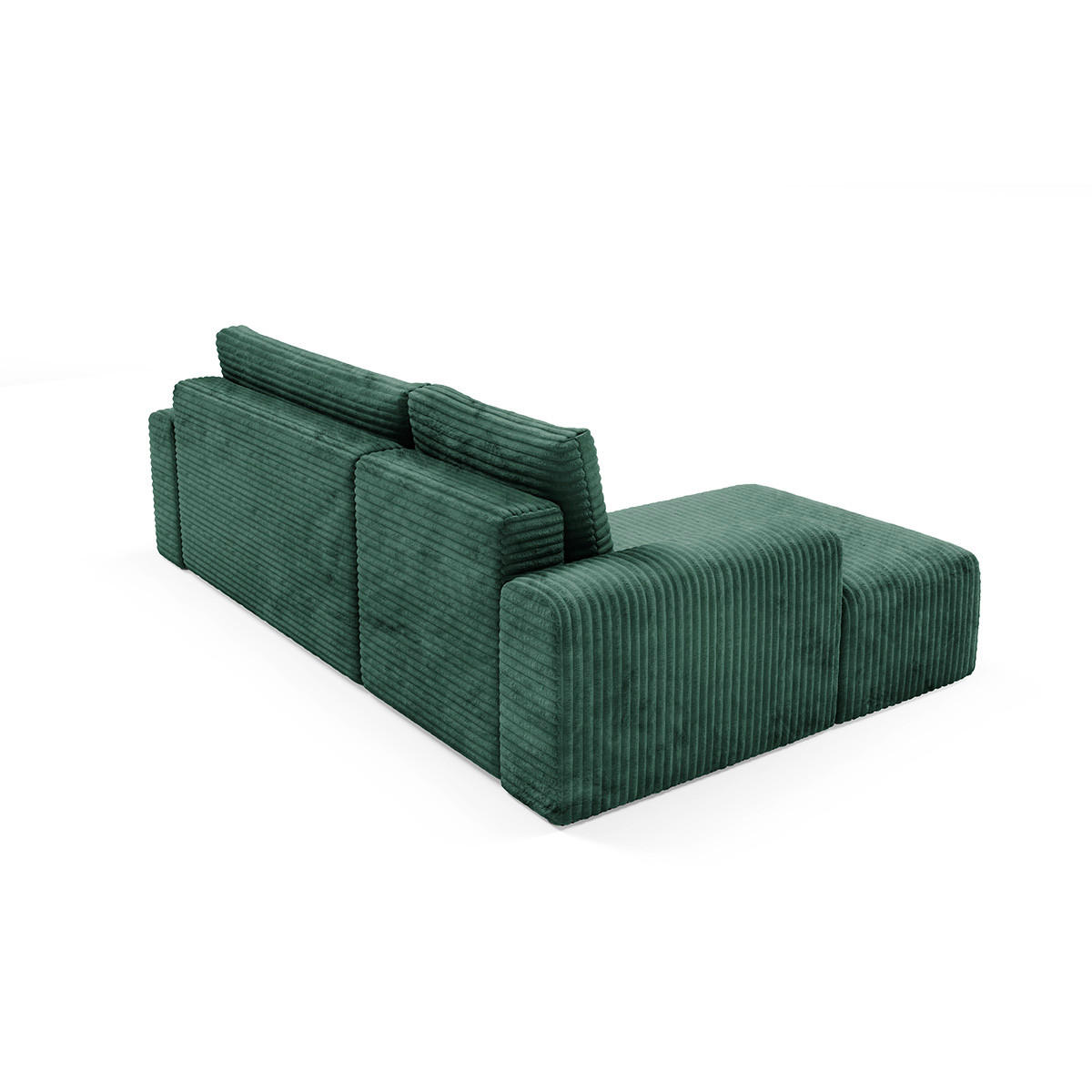 ECKSOFA Romeo 3 Sitzplätze Tannengrün - Grün, Holz (268/163cm) - Petits-meubles
