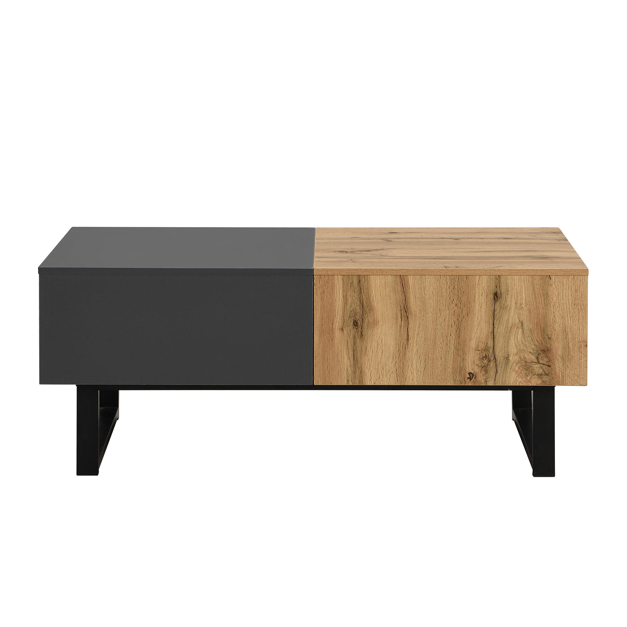 COUCHTISCH Holzfarbe Anthrazit Ausziehbar 100/55/40 cm - Naturfarben, Holzwerkstoff (55/100/40cm) - PANGIVO