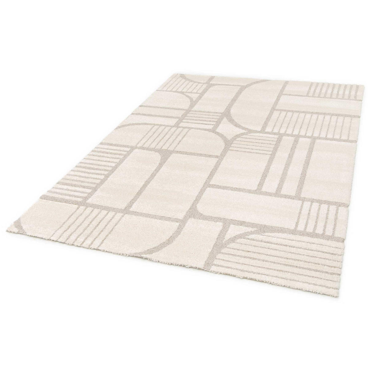 WEBTEPPICH Weiß Snowy 160/230 cm - Weiß, Naturmaterialien/Textil (160/230cm) - Atticgo