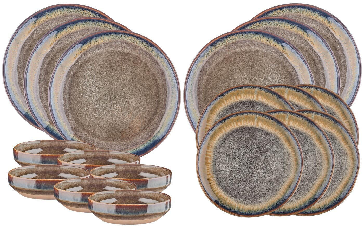 SERVICE Die Essentials Genesis - 18 Teile - Basalt - Braun, Keramik (1/1/1cm) - Björn