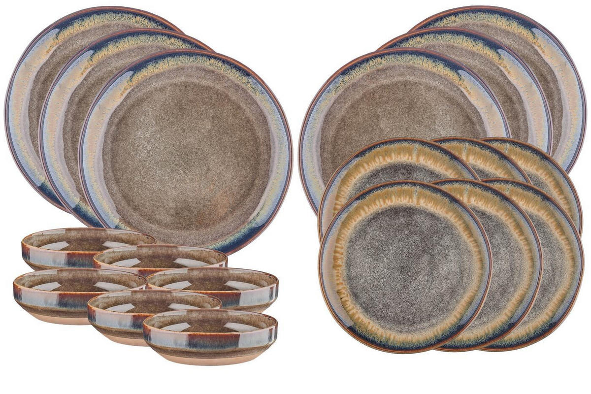 SERVICE Die Essentials Genesis - 18 Teile - Basalt - Braun, Keramik (1/1/1cm) - Björn