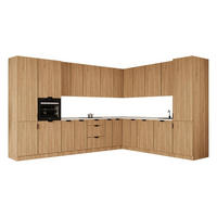 WINKELKÜCHE 345 x 285 cm - Sorento KS12-M345 - in Sonoma Eiche - Schwarz/Sonoma Eiche, Holz/Metall (630/247/58cm)