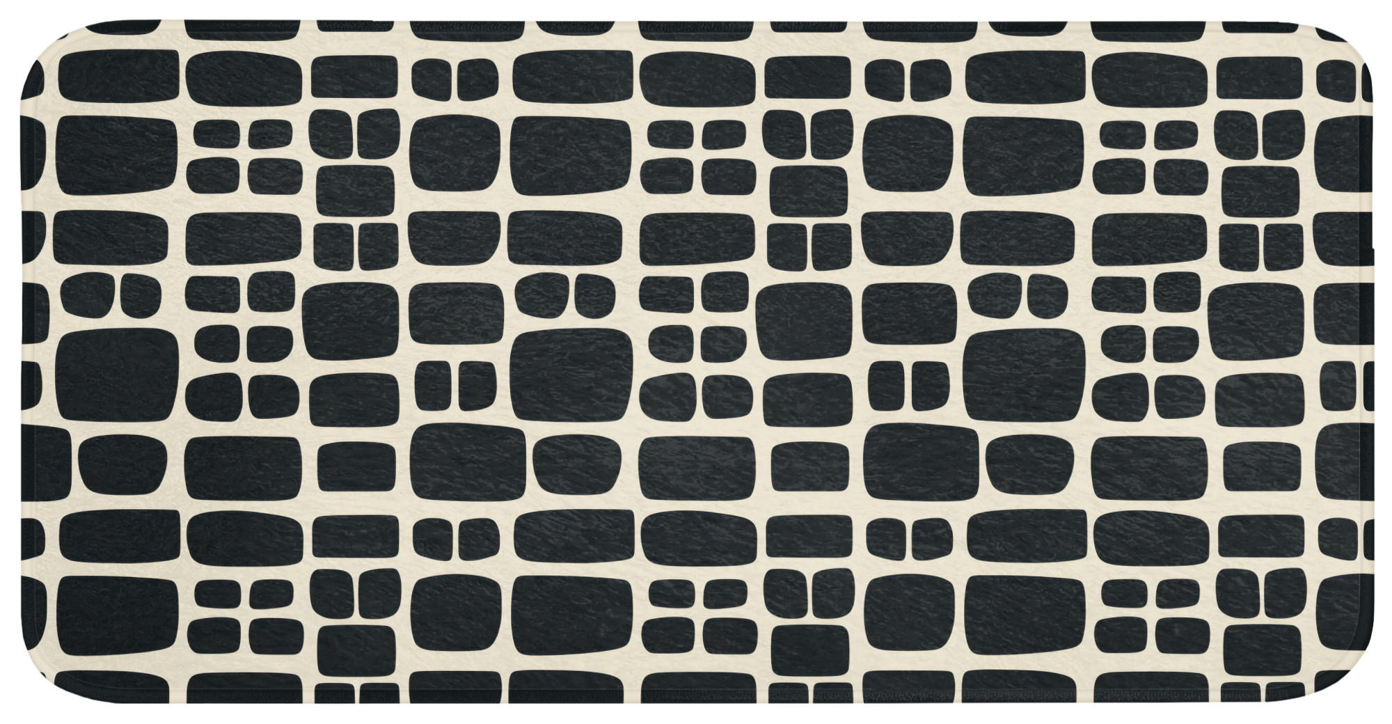 KOUPELNOVÁ PŘEDLOŽKA Moderní - organické - černé 120x60 cm - antracitová, textil/plast (120/60cm) - OnlyWow