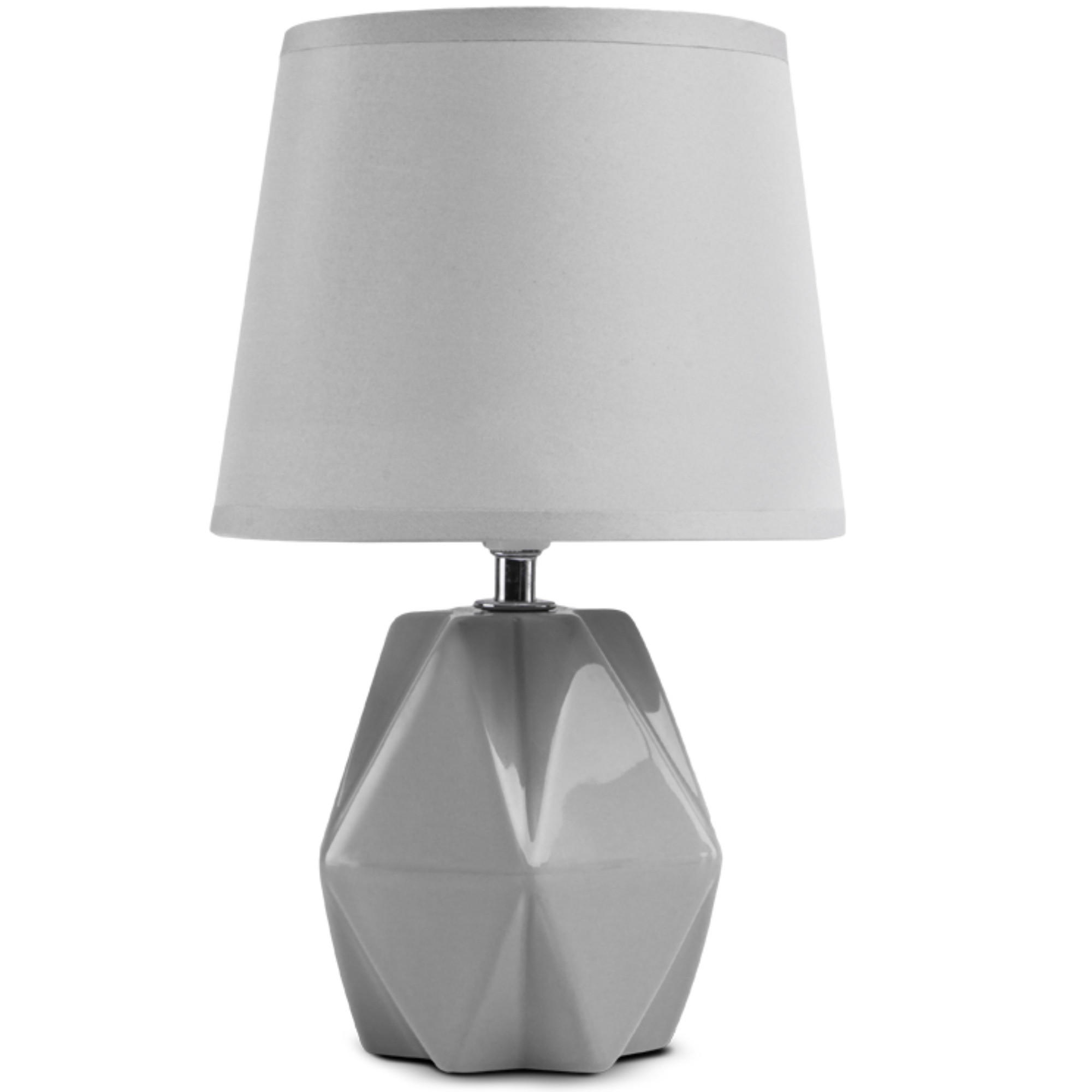 TISCHLAMPE FABO, Grau - Grau, Keramik/Textil (18/18/30cm) - KONSIMO®