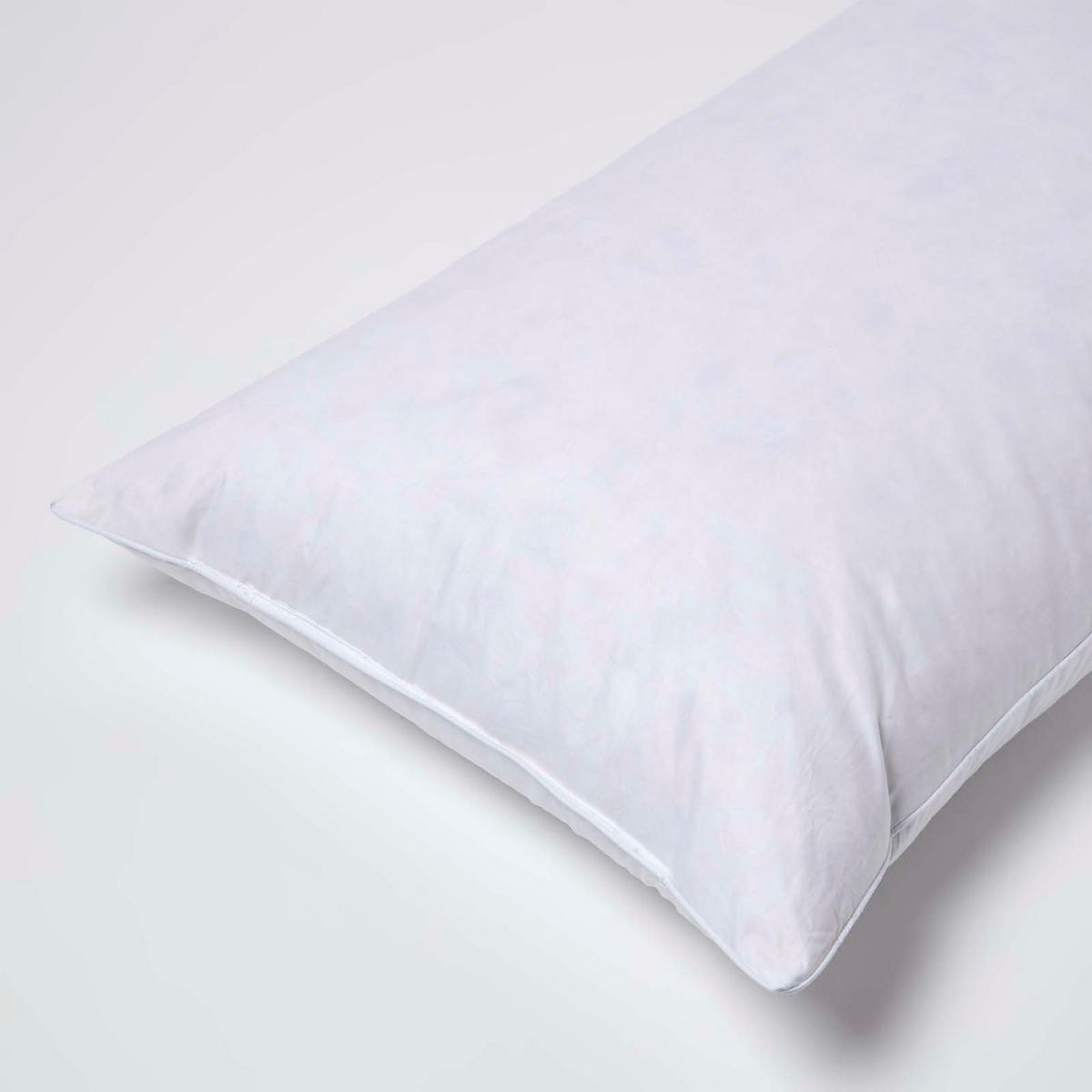 SEITENSCHLÄFERKISSEN mit Bezug, 40/145 cm, Federkissen - Weiß, Textil (40/145cm) - Homescapes