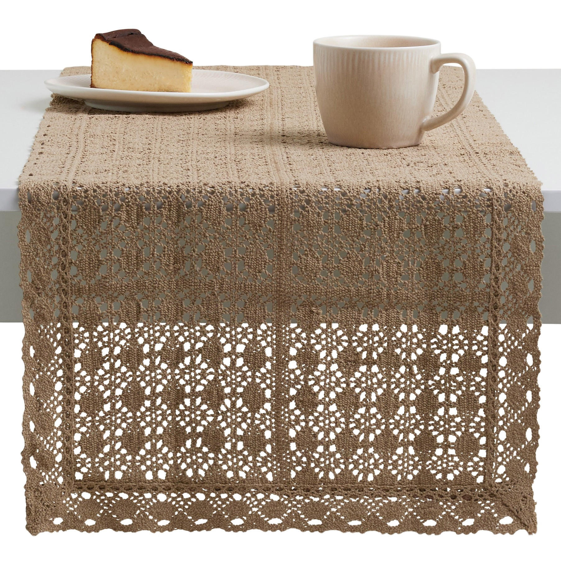 TISCHLÄUFER Folkelips - Braun, Textil (180/40/1cm) - home&you