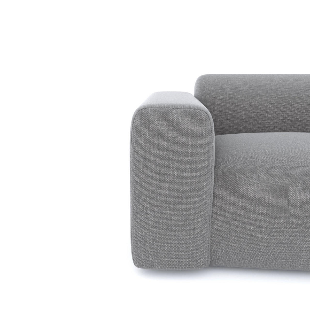 SESSEL Rastergewebe Hellgrau 130cm - Hellgrau/Grau, Textil (130/67/97cm) - Sia Home