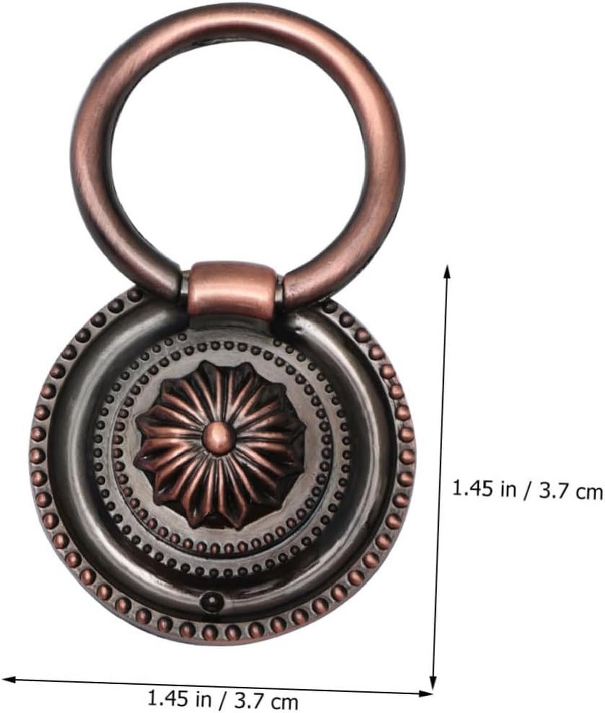 MÖBELGRIFF Antik Messing 2er-Set - Orange, Metall (3.7/1/5.2cm)