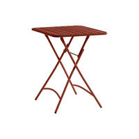GARTENTISCH quadratisch, klappbar - L. 60 cm - Metall - Terracotta - MIRMANDE von MYLIA - Braun, Metall (60/60/73cm) - Vente-Unique