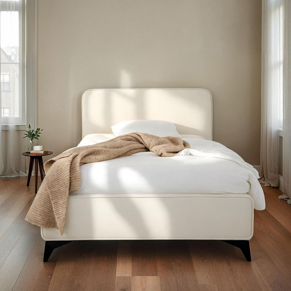 POLSTERBETT LAVORO 90x200 cm cremeweiß - Creme, Textil (90/200cm) - IDIMEX