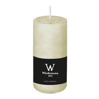 STUMPENKERZE Rustik Marble Style Elfenbein 120 x Ø 58 mm, 1 Stück - Beige, Paraffin (12cm) - Wiedemann Kerzen