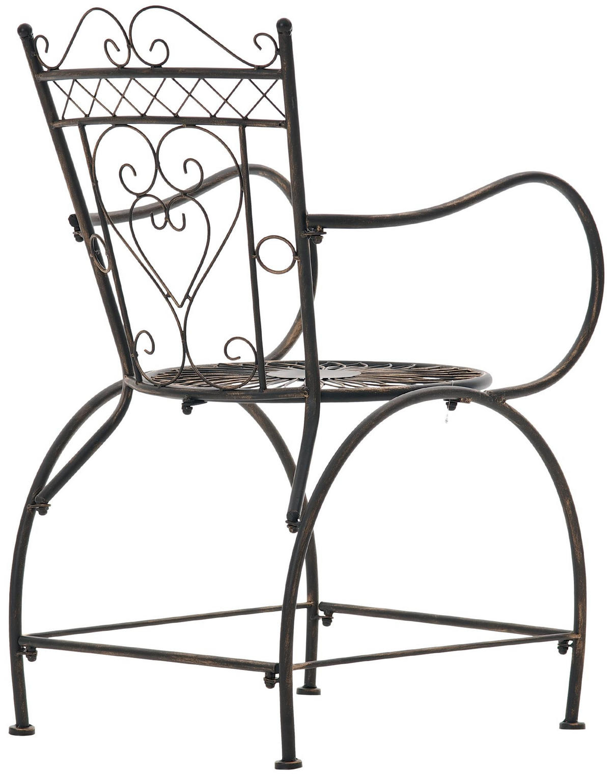 GARTENSTUHL Metall Bronze - Bronzefarben, Metall (48/88/60cm) - CLP