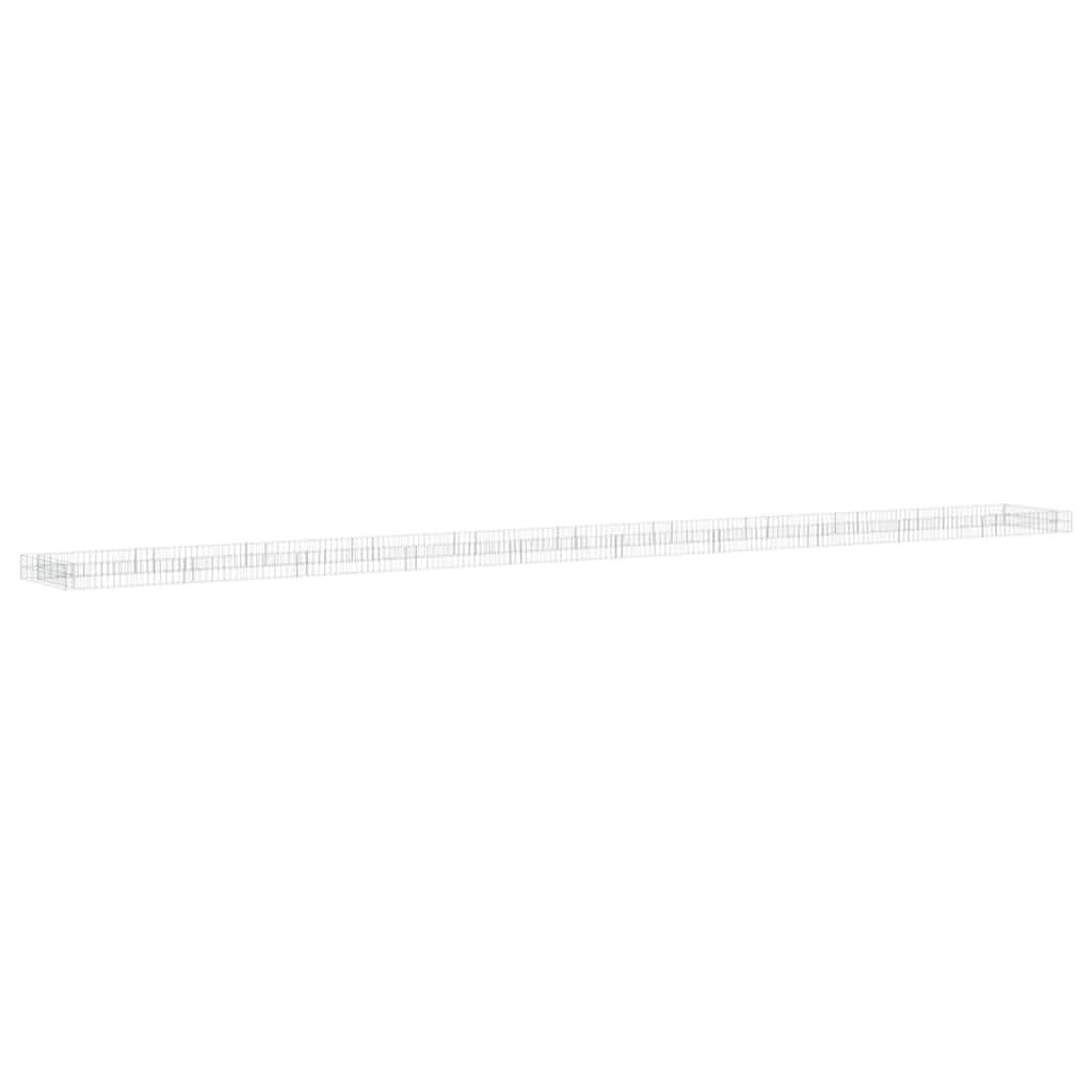 GABIONEN-HOCHBEET Verzinkter Stahl 1000x100x20 cm - Silberfarben, Metall (1000/20/100cm)
