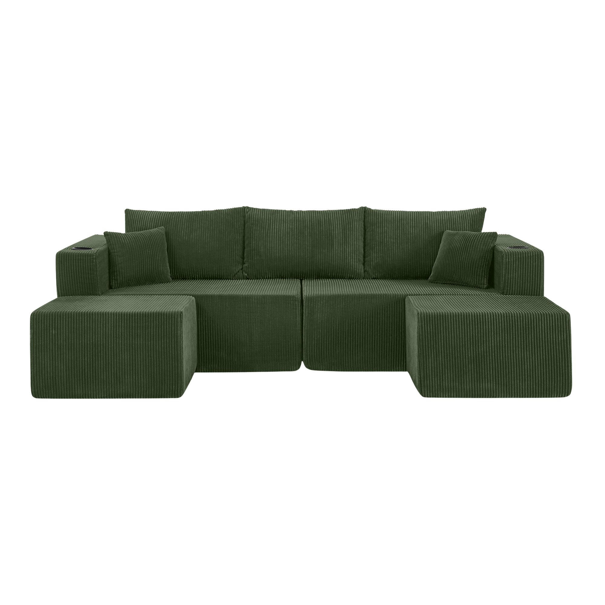 Urban Meuble Modulsofa Grün 230x75x138 cm