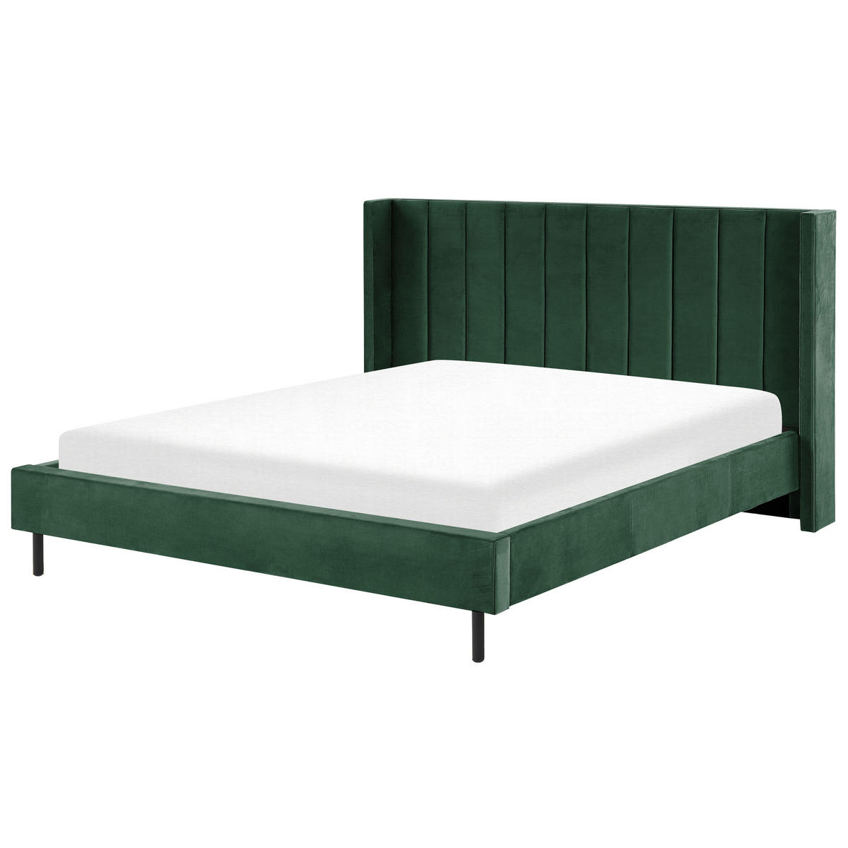 BETT mit Lattenrost 180x200 cm Grün Villette - Grün, Textil (180/200cm) - Beliani