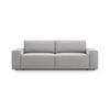 SOFA ausklappbar mit Bettkasten Jodie aus strukturiertem Stoff hellgrau 3 Sitzplätze - Hellgrau, Textil (107/86/247cm) - Micadoni