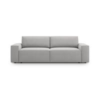 SOFA ausklappbar mit Bettkasten Jodie aus strukturiertem Stoff hellgrau 3 Sitzplätze - Hellgrau, Textil (107/86/247cm) - Micadoni