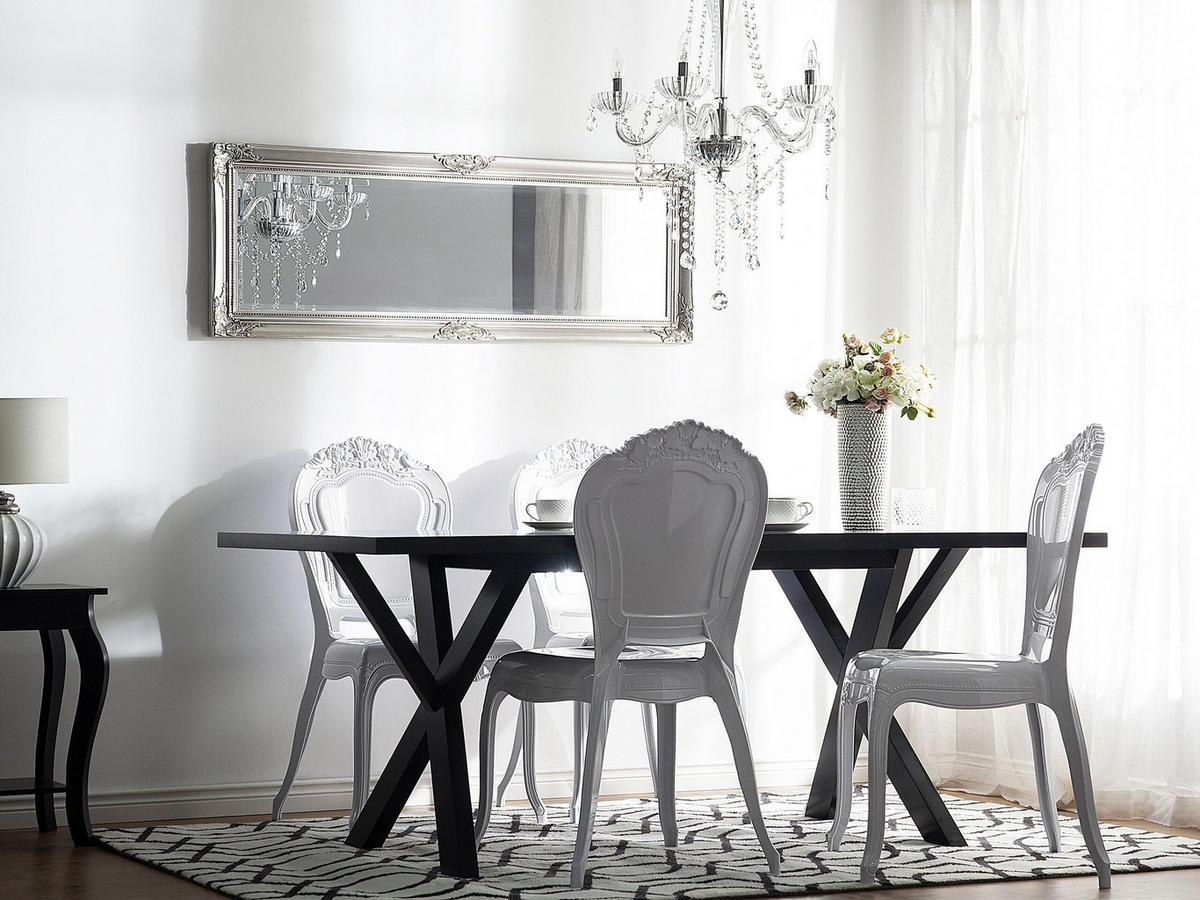 ESSZIMMERSTUHL 2er-Set Kunststoff Weiß Vermont - Weiß, Kunststoff (52/98/53cm) - Beliani