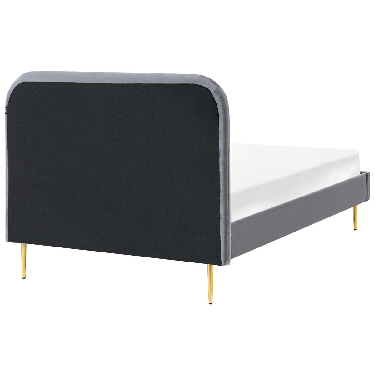 BETT mit Lattenrost 120/200 cm Samtstoff Grau Flayat - Grau, Textil (120/200cm) - Beliani