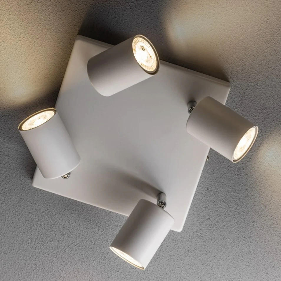 DECKENSTRAHLER JACK Quadratisch Weiß Vier Kopf GU10 - Weiß, Metall (21/21/13.5cm) - CGC Europe