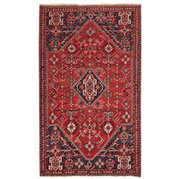 ORIENTTEPPICH handgeknüpft Gashgai Rot 195/117 cm Schurwolle - Rot, Textil (117/195cm) - Looma