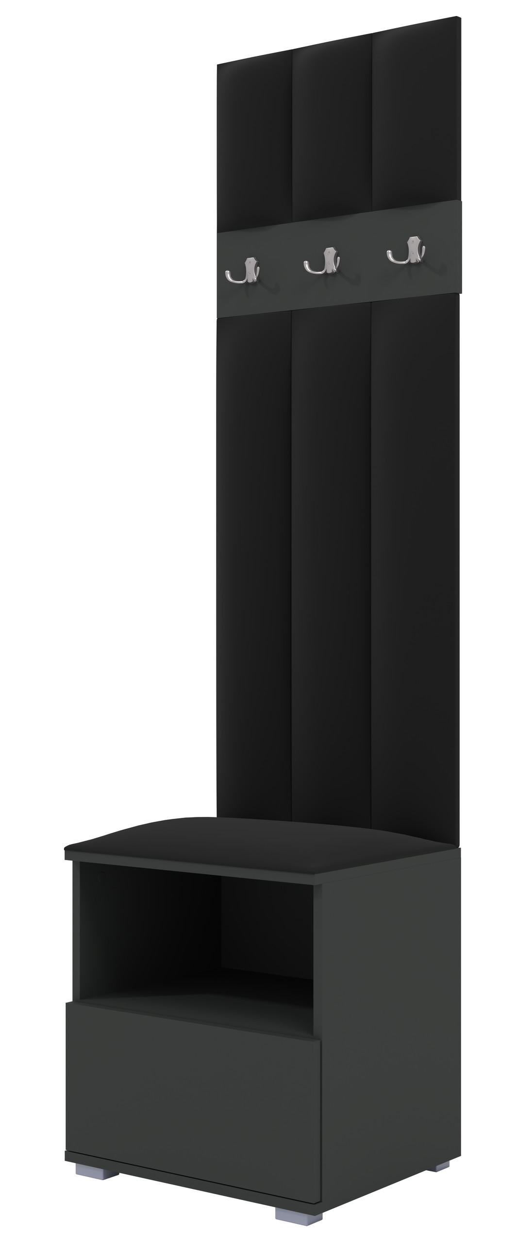 Ravio Gepolstert Graphit, Schwarz 50x187x40 cm