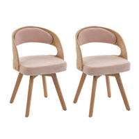 ARMLEHNSTUHL-SET DE-36276 2 Stück mit 360°-Drehung Rosa - Pink, Holz (44/72/41cm) - ComfortXL