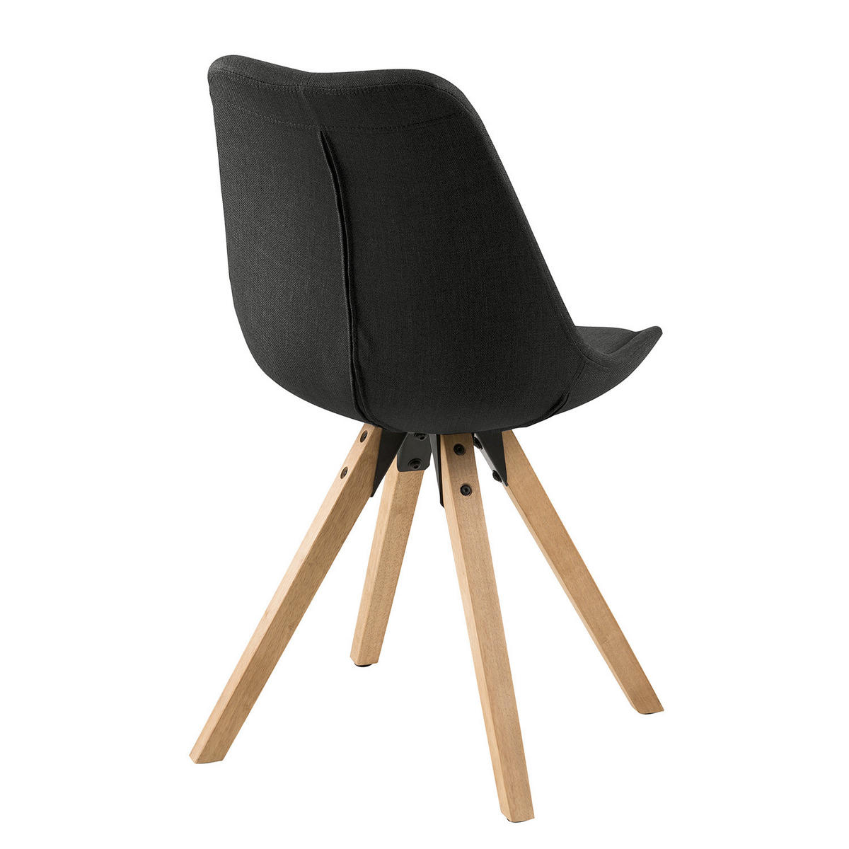 POLSTERSTUHL-SET - Anthrazit/Braun, Holz/Textil (49/85/55cm) - home24