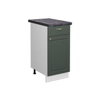 KÜCHENUNTERSCHRANK Fame-Line Grün-Gold Landhaus 40 cm, AP Anthrazit - Weiß/Grün, Holzwerkstoff (40/82/60cm) - Vicco