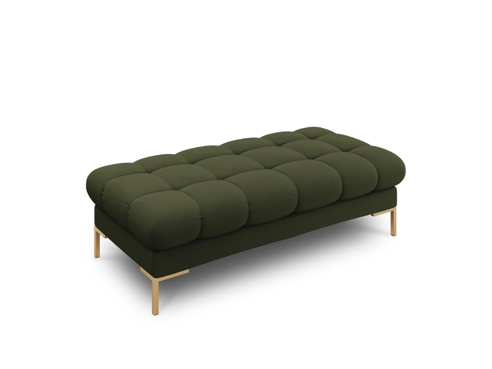 BANK Mamaia aus strukturiertem Stoff grün 2 Sitzplätze - Grün, Textil (133/41/62cm) - Micadoni