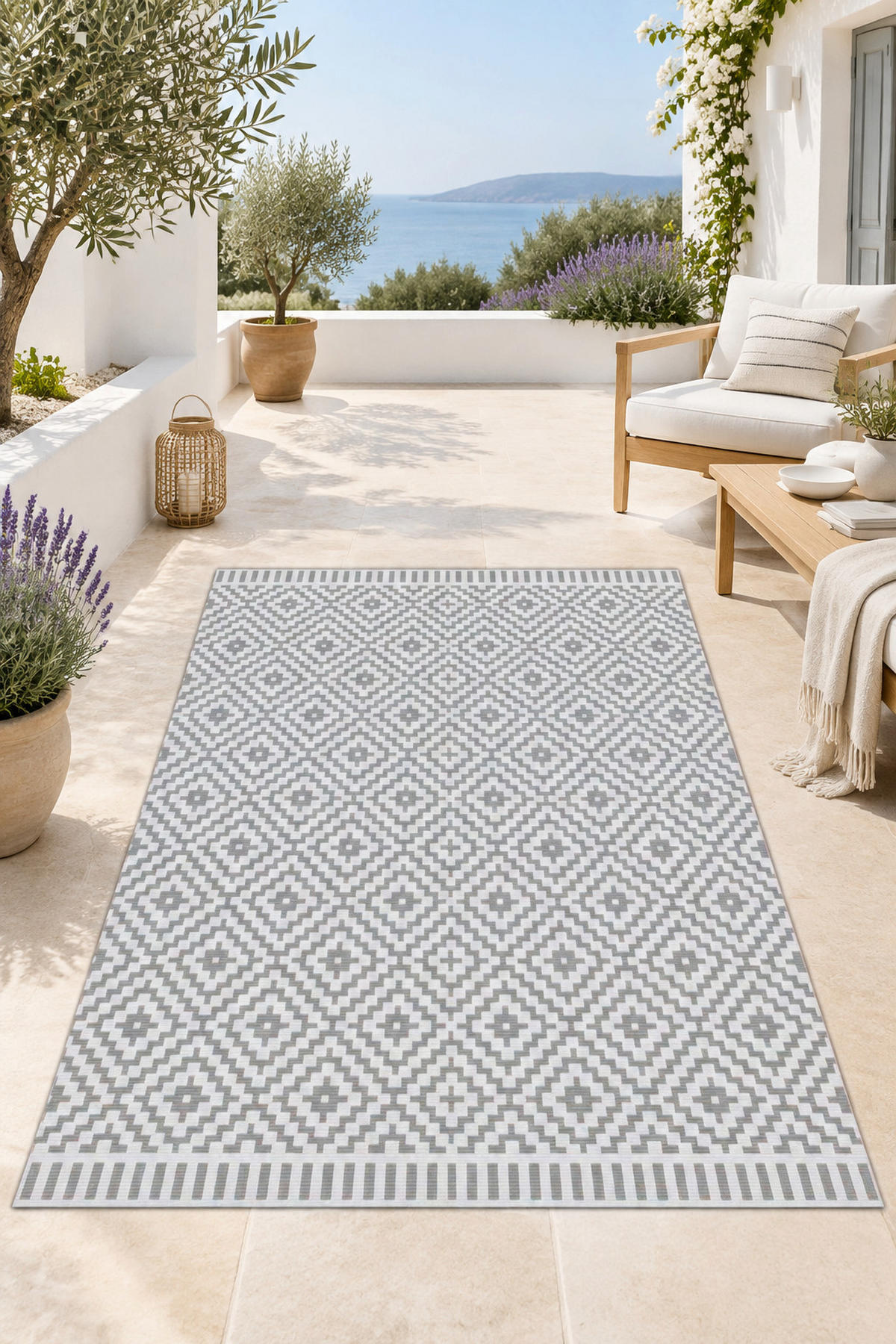TEPPICH für Innen- und Außenbereiche grau - Grau, Textil (160/230cm) - AFK Living