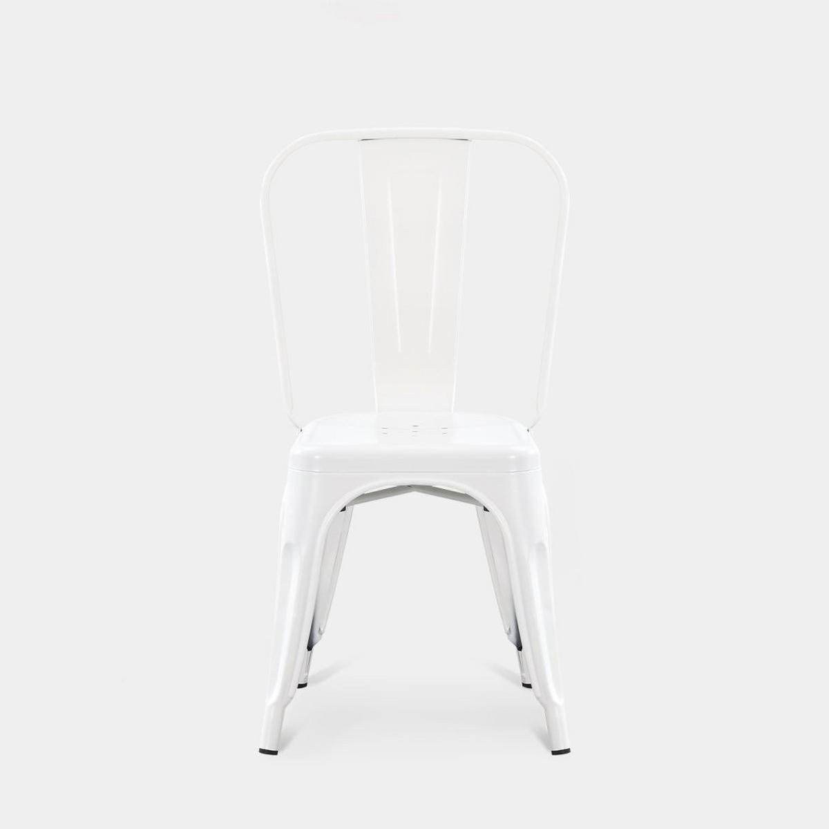 STUHL FÜR DRAUSSEN Hjorts Weiß 46 cm x 85 cm - Weiß, Metall (46/85/49cm)