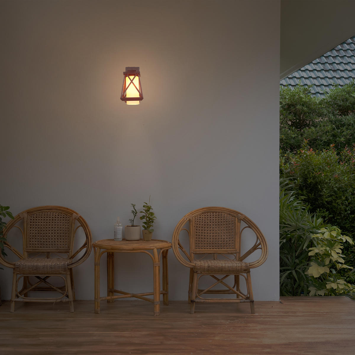 AUSSENLAMPE - Schwarz, Glas/Metall (17.5/32/22cm) - Relaxdays