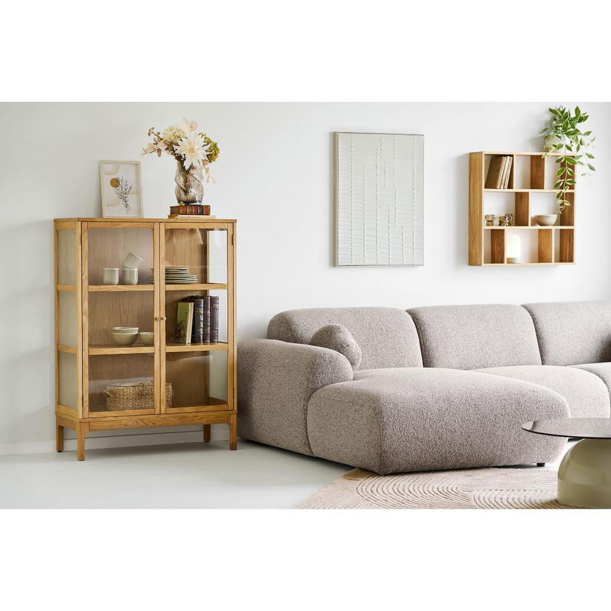 SOFA, Astrid, Stühle Grau, Polyester, 177 x 300 x 75 cm - Grau, Textil (177/300cm) - ebuy24