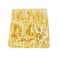 PLAID Ophelia 125/150 cm, meliert - Gelb, Textil (125/150cm) - Homescapes