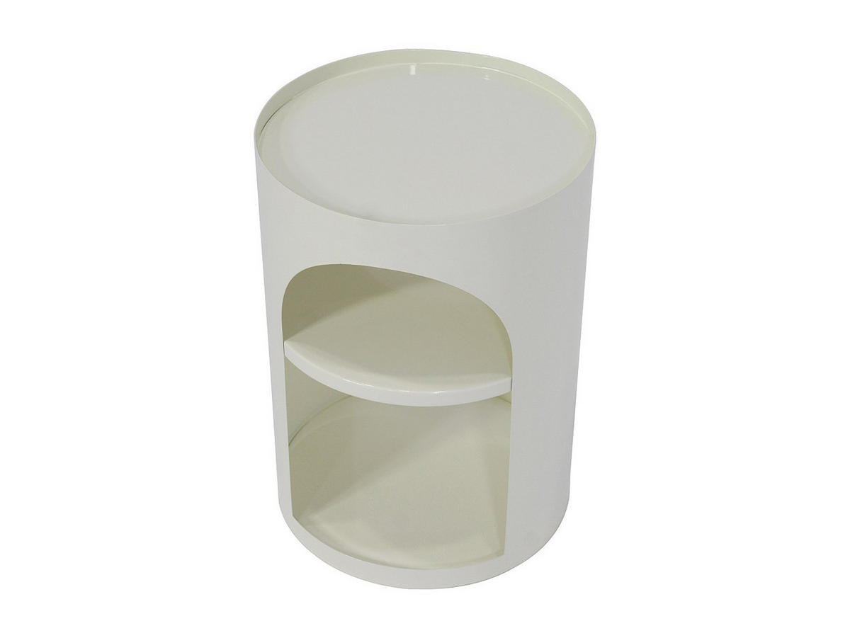 BEISTELLTISCH - 36 cm x 36 cm - metall - cremefarben Naleva - Creme, Metall (36/36/51cm) - Vente-Unique