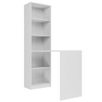 SCHREIBTISCH Weiß 50/182/125 - Weiß, Holzwerkstoff (90/50/182cm) - RAUMHIRSCH FURNITURE