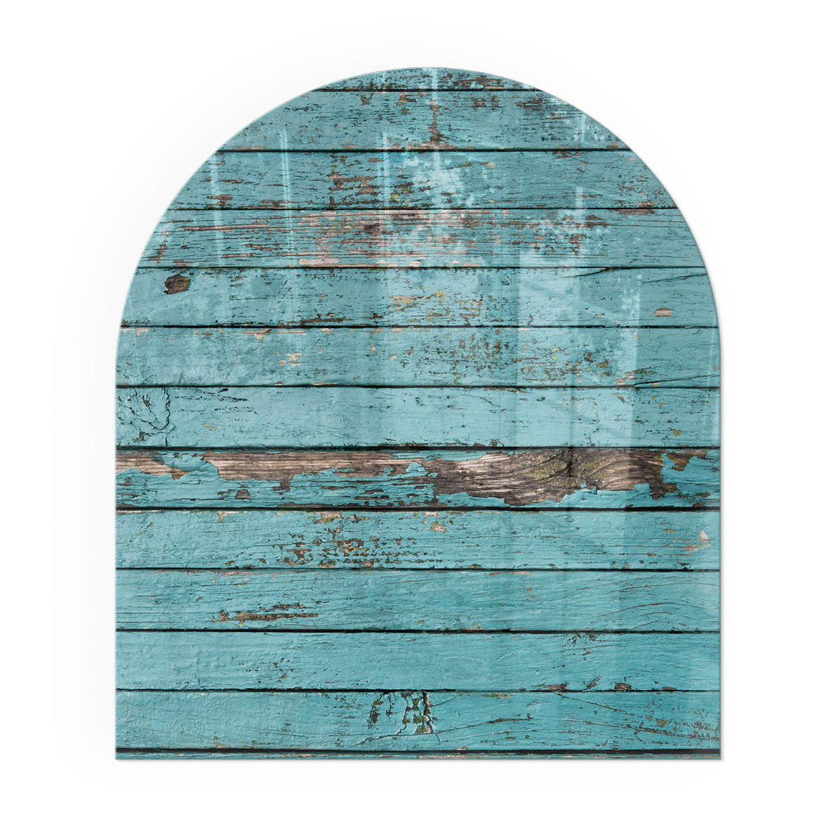 GLASPLATTE für Kamin 80x70 cm - Türkis, Glas (80/70/0.4cm) - TULUP