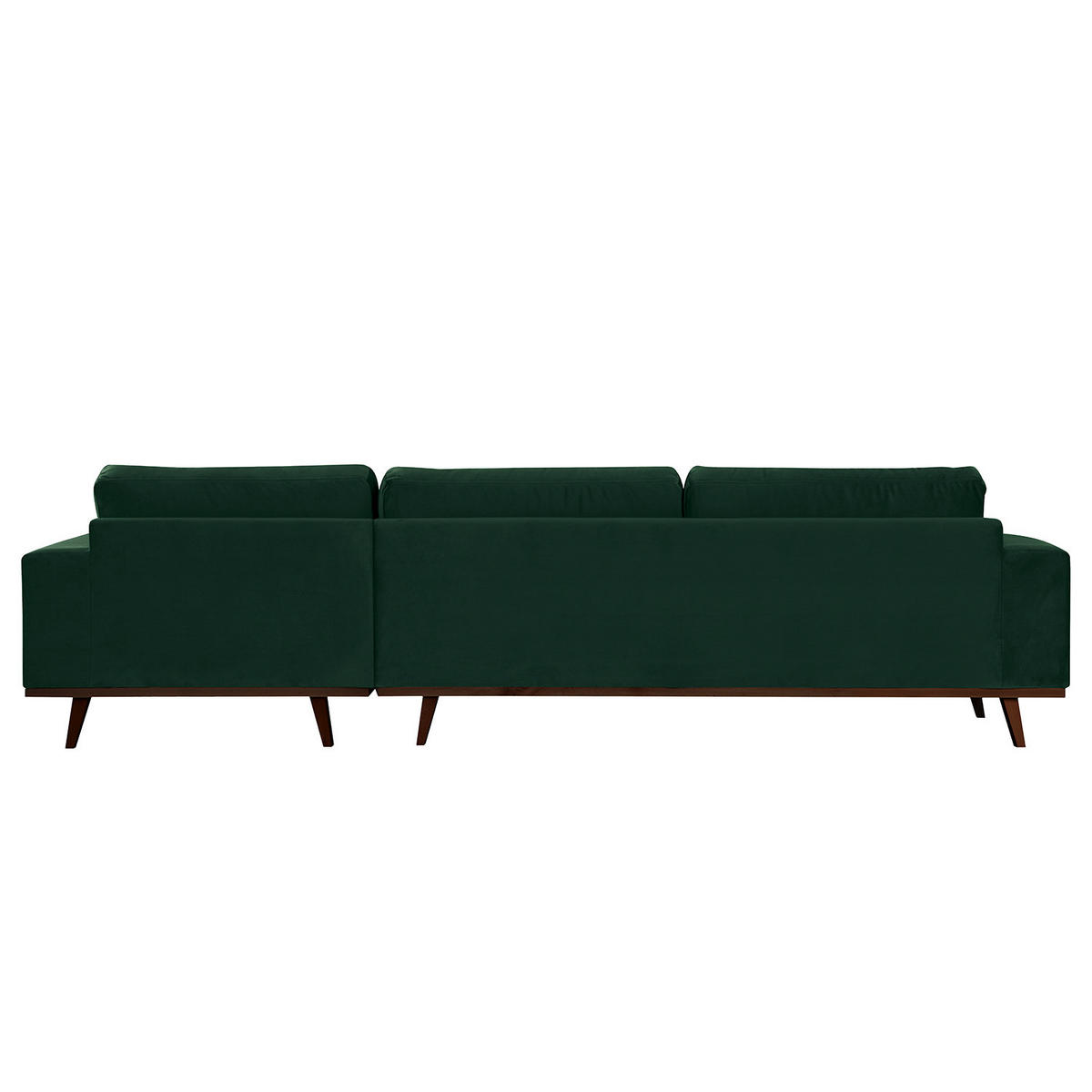 ECKSOFA mit Longchair - Buchefarben/Grün, Buchenholz/Textil (281/153cm) - home24