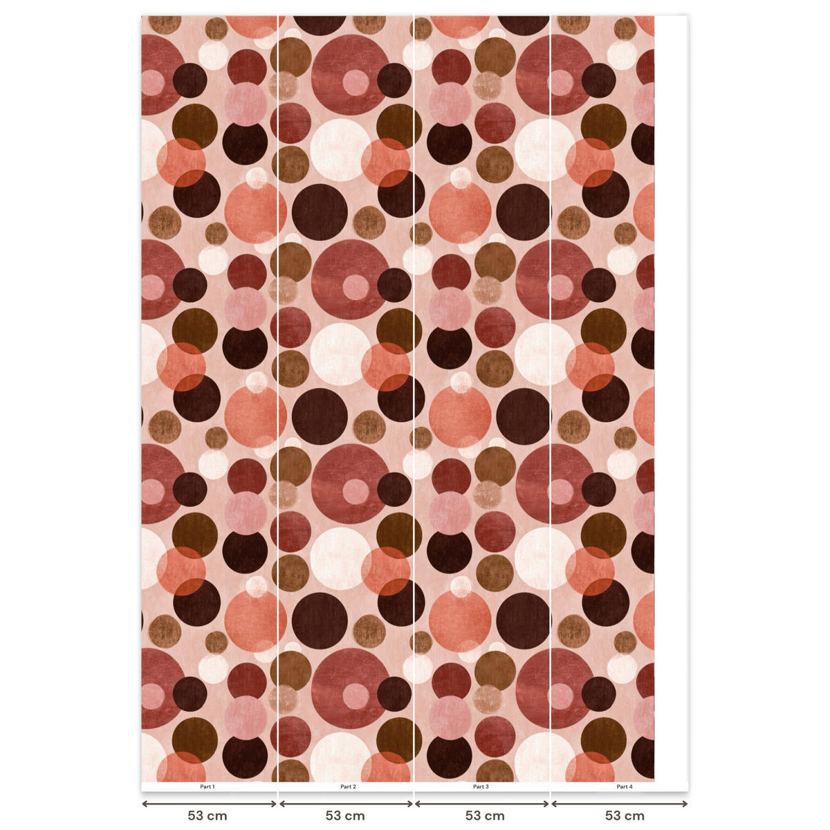 TAPETE - Kreise - Modern - Farbenfroh - 200x300 cm - Multicolor, Papier (200/300cm) - OnlyWow