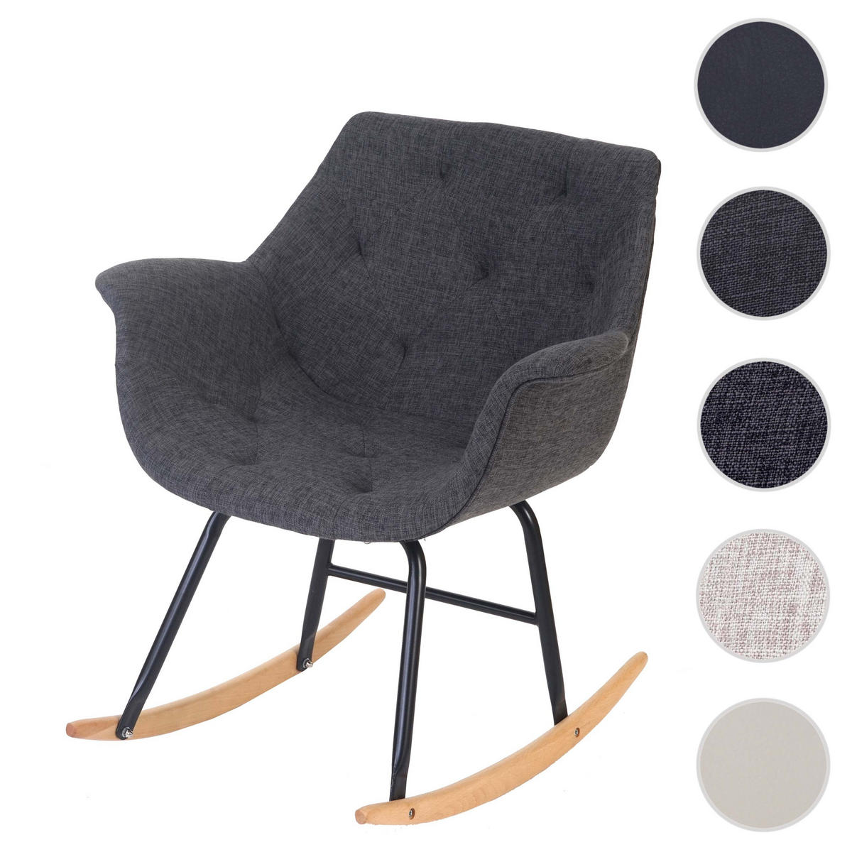 SCHAUKELSTUHL Grau - Grau, Textil (69/76/70cm) - Jamb
