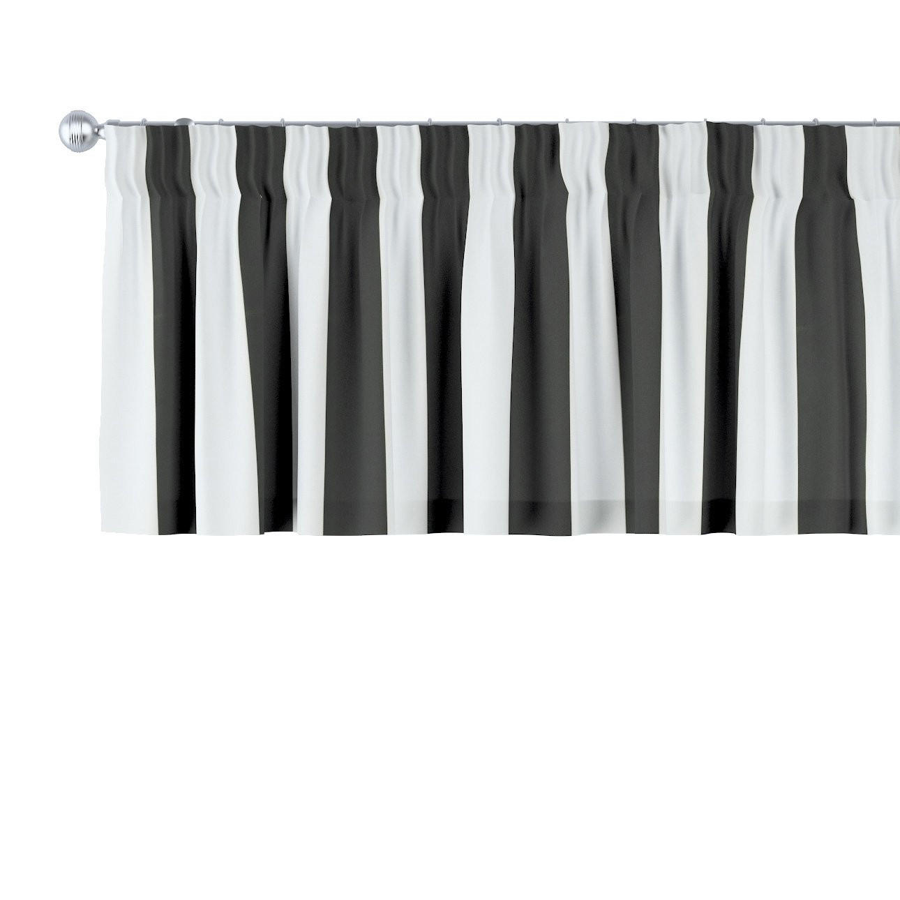 KURZGARDINE COMICS mit Kräuselband, schwarz und weiß, 260x40 cm - Schwarz, Textil (260/40cm) - Dekoria