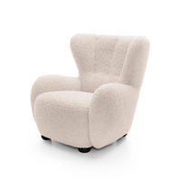 RELAXSESSEL Tedi Perlencreme, Beine Schwarz - Creme, Textil (88/91/100cm) - Pillovely