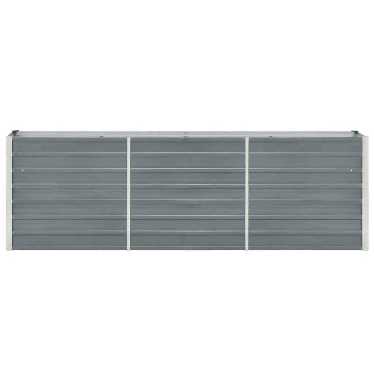 HOCHBEET Verzinkter Stahl 240/40/77 Cm Grau - Grau, Metall (40/77/240cm) - vidaXL